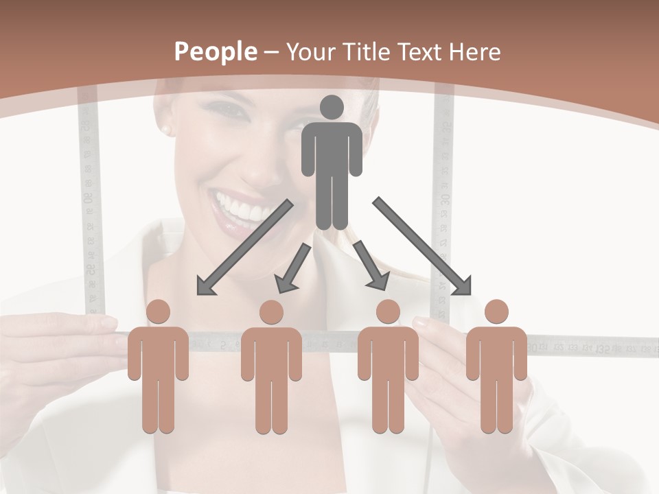 Building Male Businesswoman PowerPoint Template