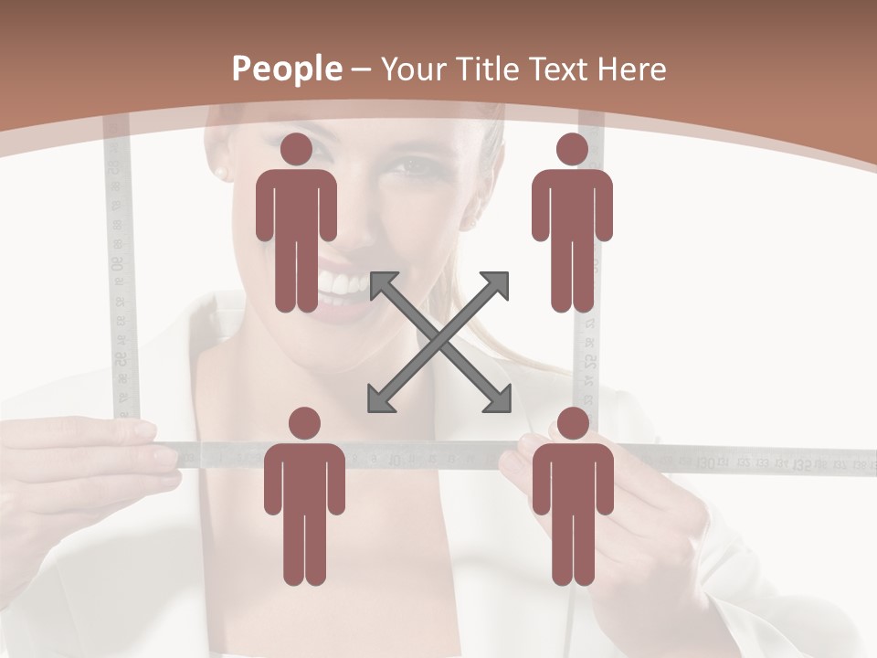 Building Male Businesswoman PowerPoint Template