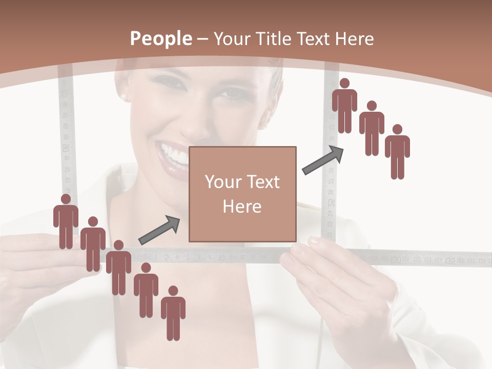 Building Male Businesswoman PowerPoint Template