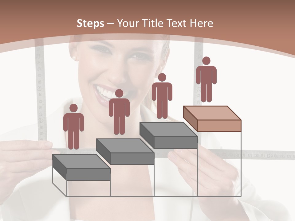 Building Male Businesswoman PowerPoint Template