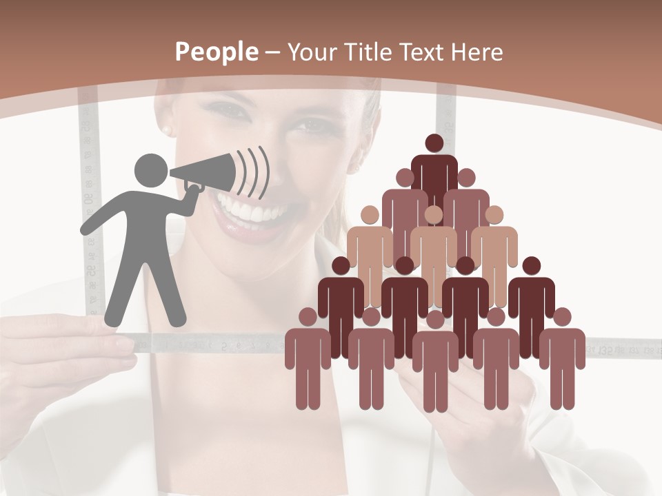 Building Male Businesswoman PowerPoint Template