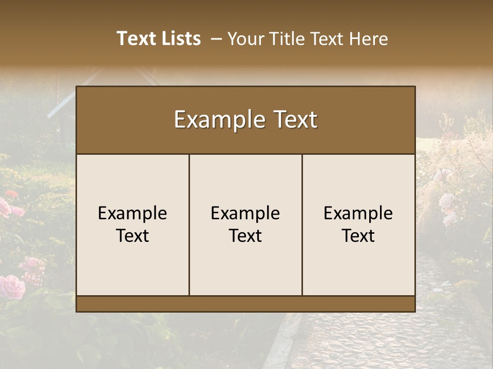 Path Paved Nature PowerPoint Template