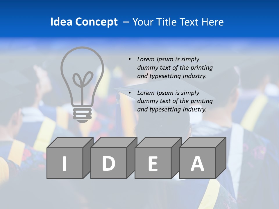 Male Gown Listen PowerPoint Template