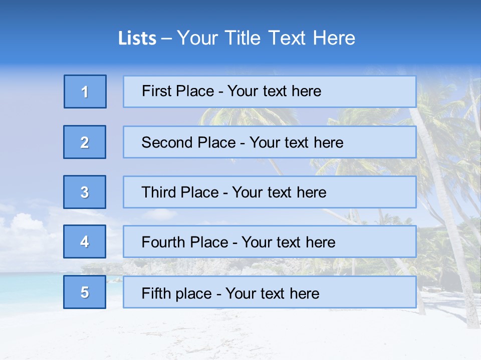 Island Quietness Cove PowerPoint Template