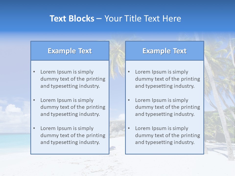 Island Quietness Cove PowerPoint Template