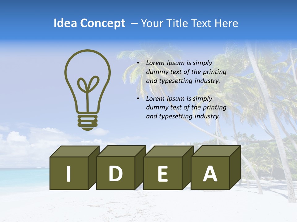 Island Quietness Cove PowerPoint Template