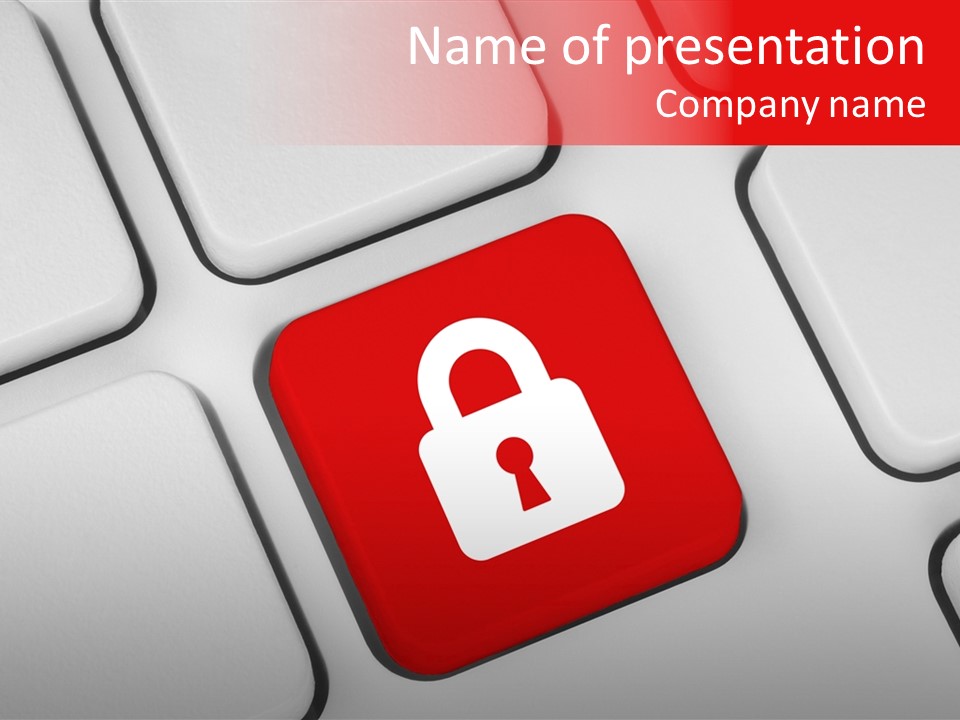 Login Technology Locker PowerPoint Template