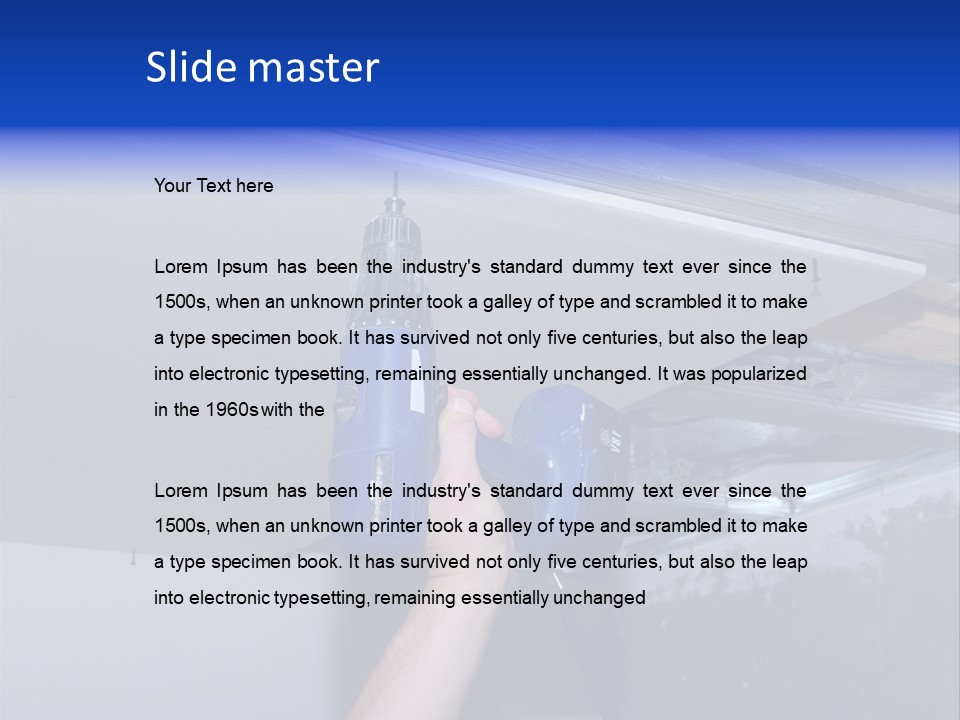 Manual Hardware Tape PowerPoint Template