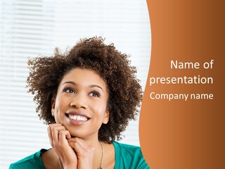 Lady Indoor Smile PowerPoint Template