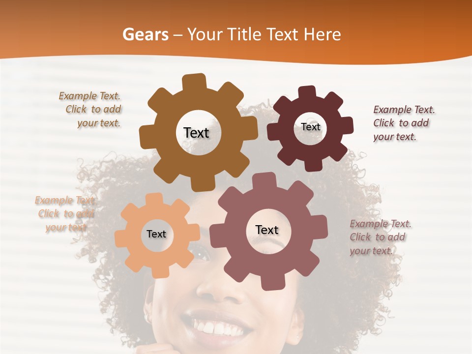 Lady Indoor Smile PowerPoint Template