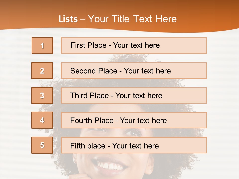 Lady Indoor Smile PowerPoint Template