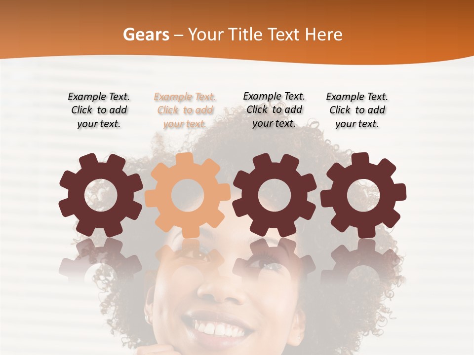 Lady Indoor Smile PowerPoint Template