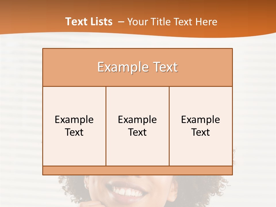 Lady Indoor Smile PowerPoint Template