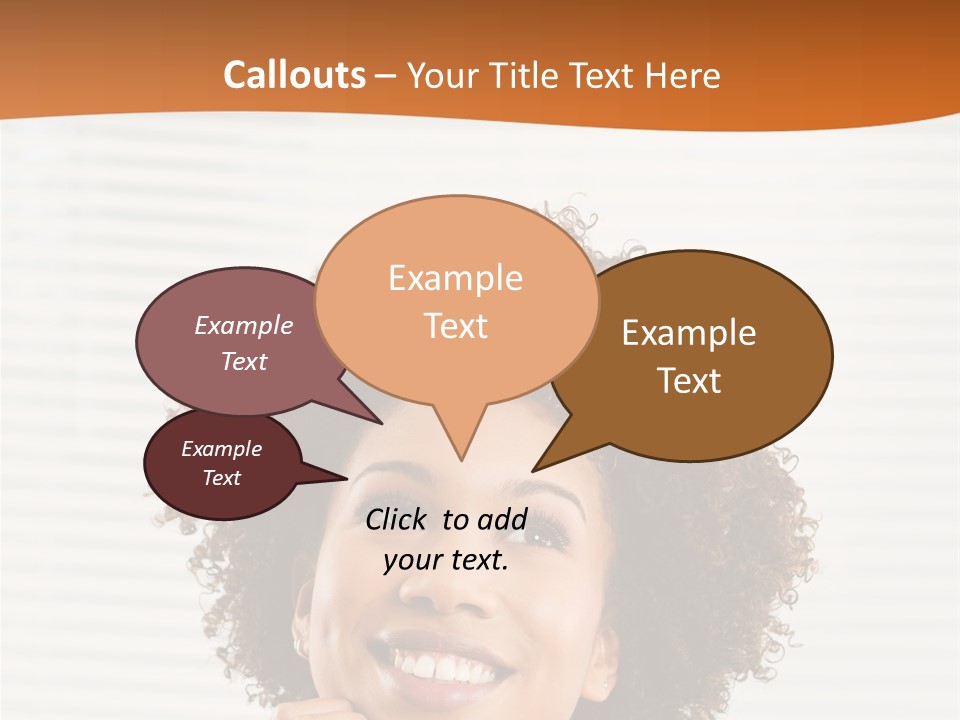 Lady Indoor Smile PowerPoint Template