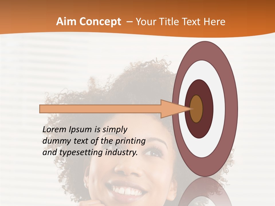 Lady Indoor Smile PowerPoint Template