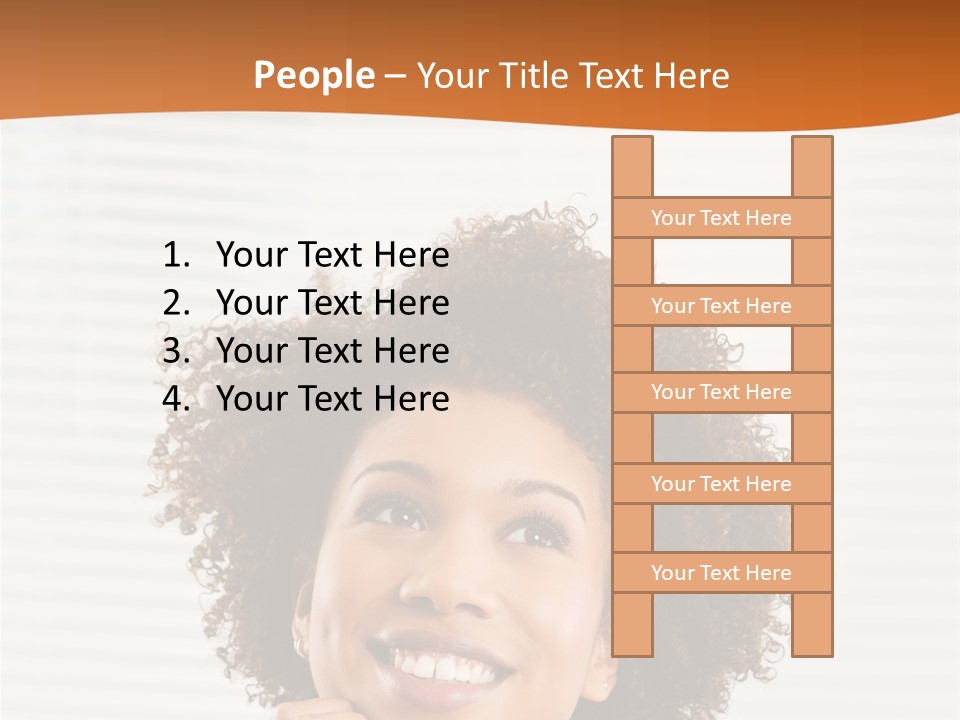 Lady Indoor Smile PowerPoint Template