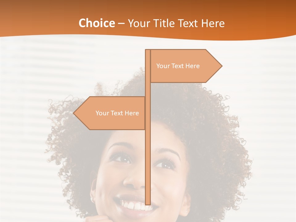 Lady Indoor Smile PowerPoint Template