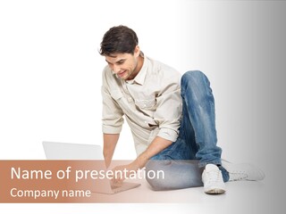 Young  Working PowerPoint Template