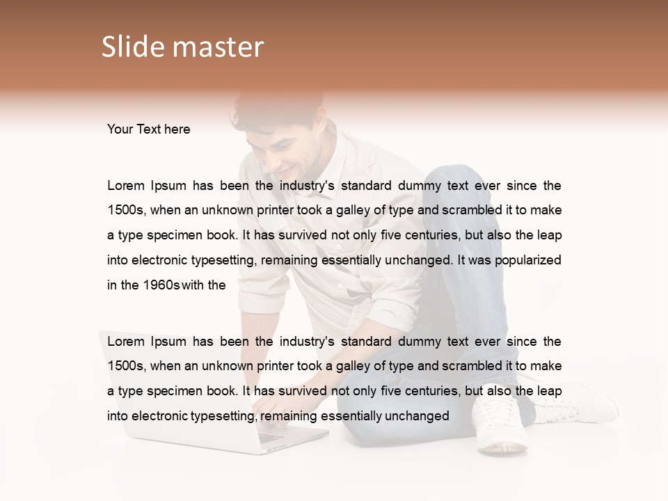 Young  Working PowerPoint Template