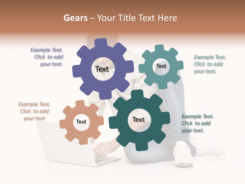 Young  Working PowerPoint Template