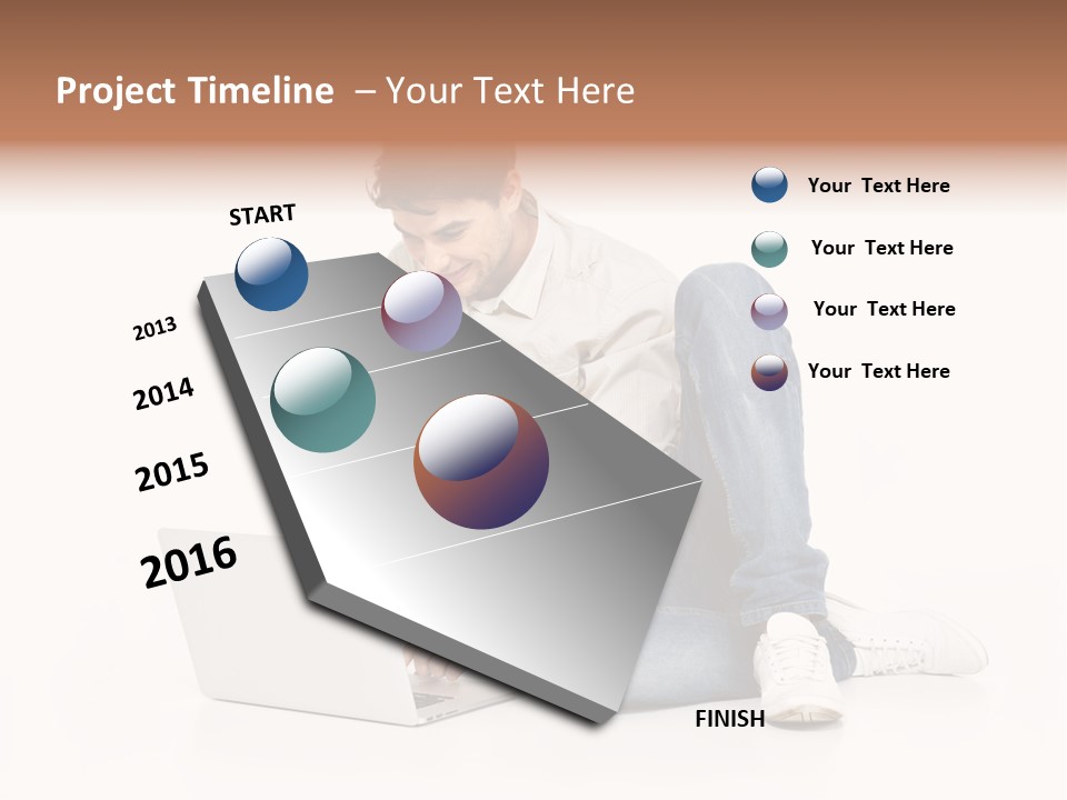 Young  Working PowerPoint Template