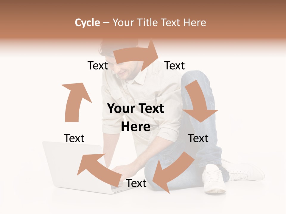 Young  Working PowerPoint Template