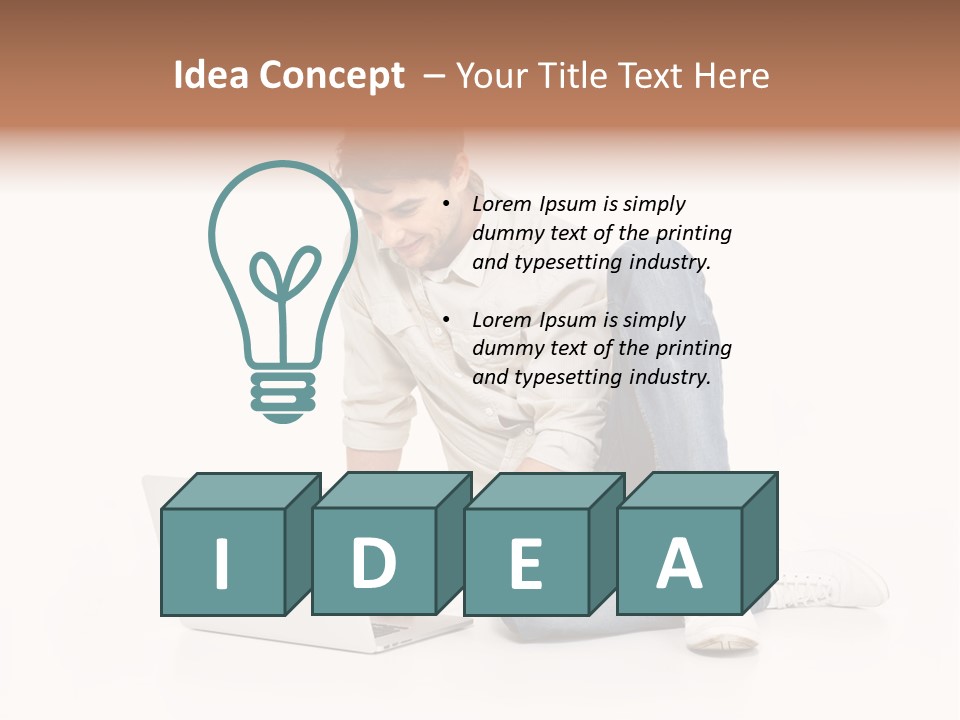 Young  Working PowerPoint Template