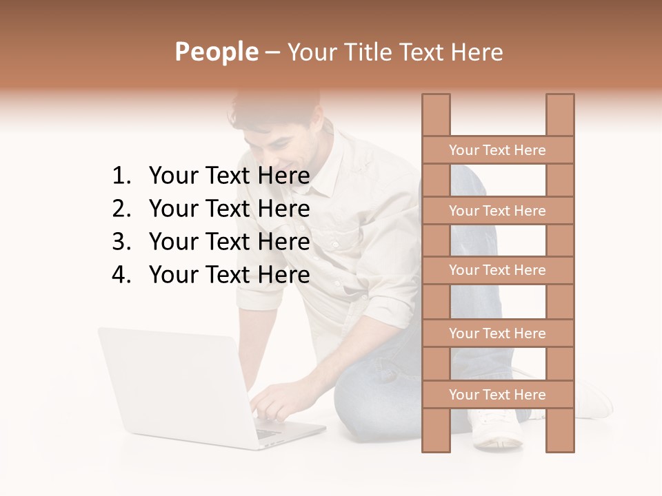 Young  Working PowerPoint Template