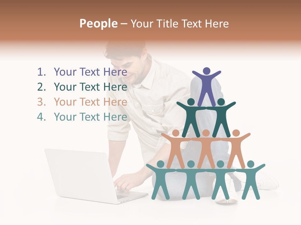Young  Working PowerPoint Template