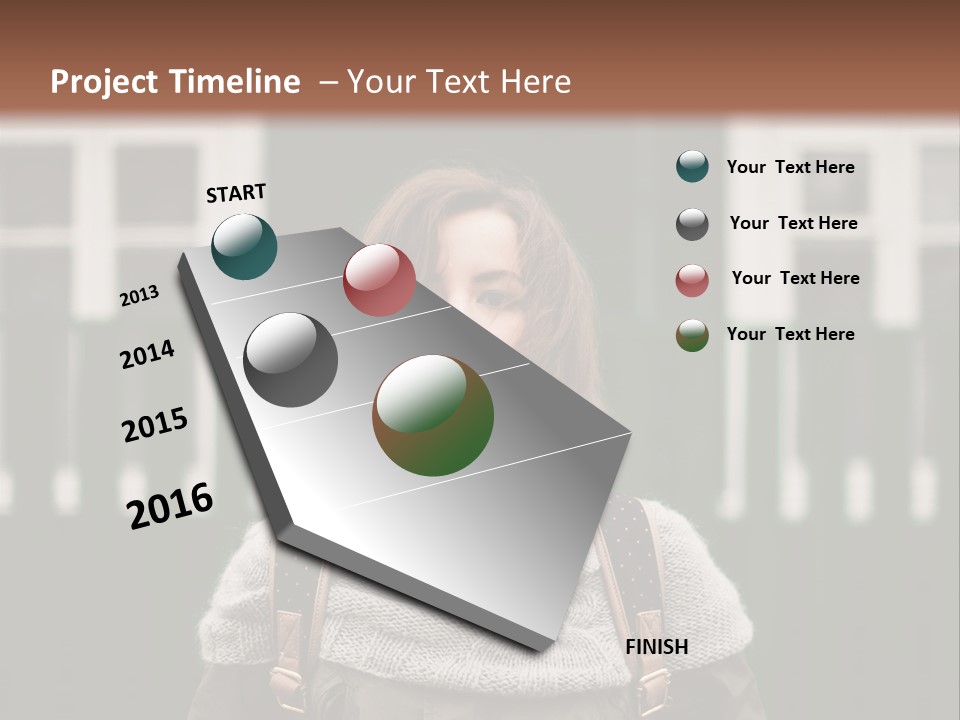 Yellow Sensual Girl PowerPoint Template