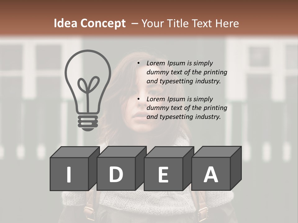 Yellow Sensual Girl PowerPoint Template