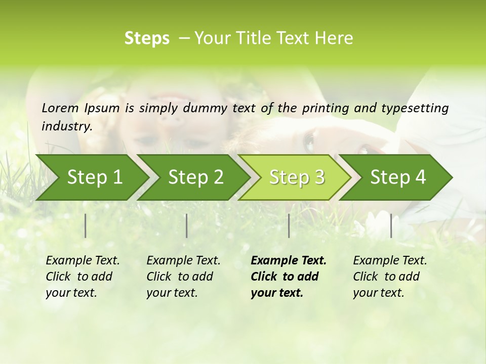 Two Children Laying In The Grass With Their Mouths Open PowerPoint Template