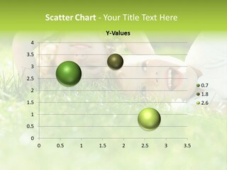 Two Children Laying In The Grass With Their Mouths Open PowerPoint Template