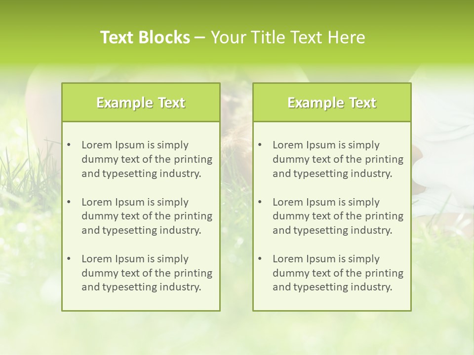 Two Children Laying In The Grass With Their Mouths Open PowerPoint Template