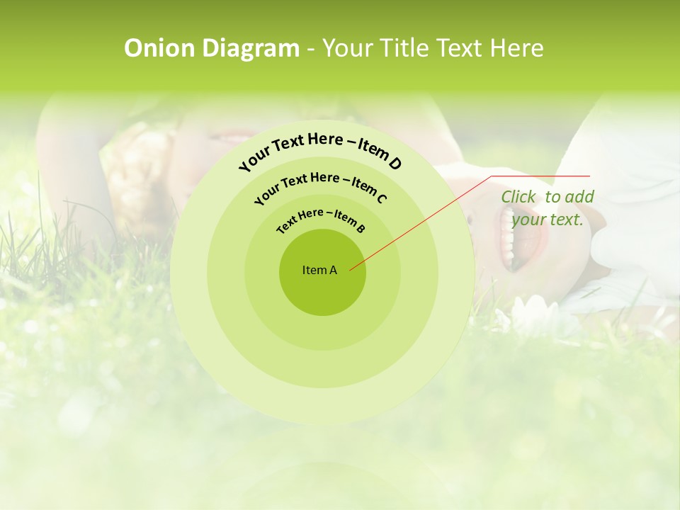 Two Children Laying In The Grass With Their Mouths Open PowerPoint Template