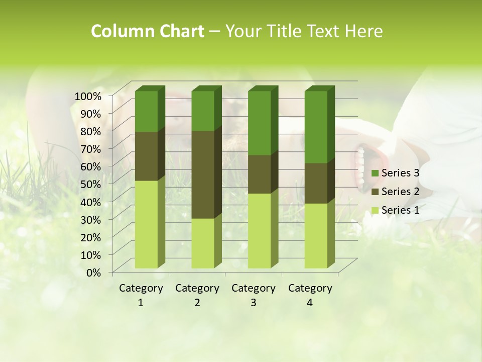 Two Children Laying In The Grass With Their Mouths Open PowerPoint Template