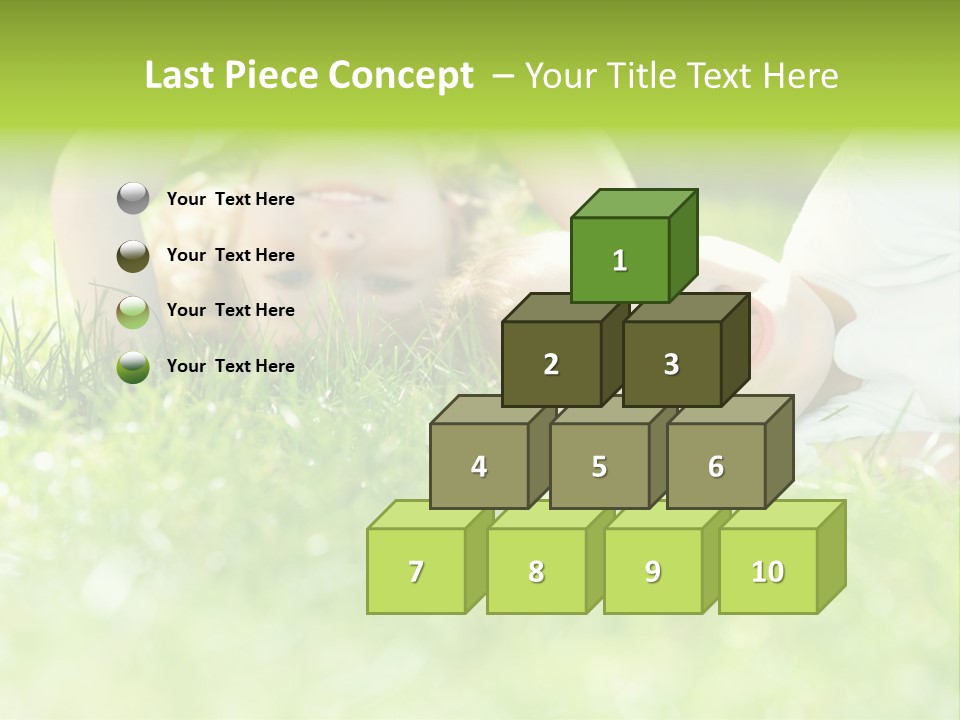 Two Children Laying In The Grass With Their Mouths Open PowerPoint Template