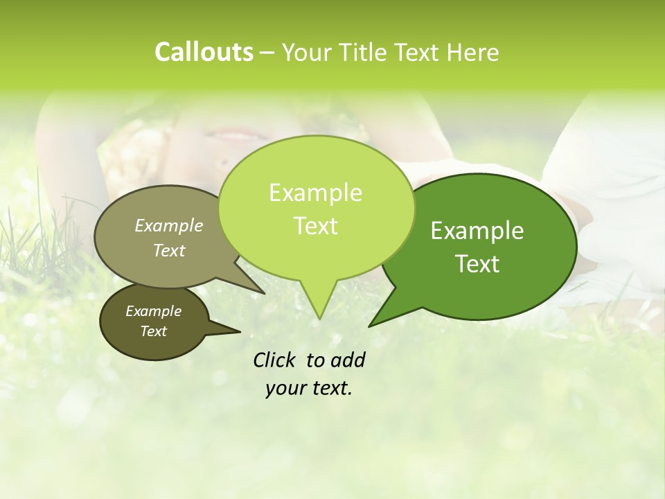 Two Children Laying In The Grass With Their Mouths Open PowerPoint Template