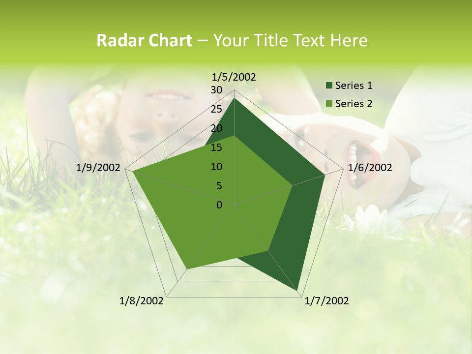 Two Children Laying In The Grass With Their Mouths Open PowerPoint Template