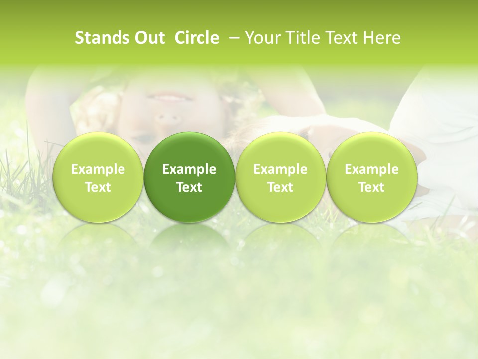 Two Children Laying In The Grass With Their Mouths Open PowerPoint Template