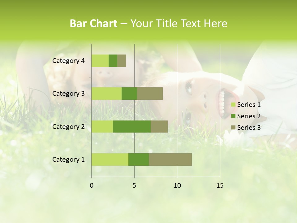 Two Children Laying In The Grass With Their Mouths Open PowerPoint Template