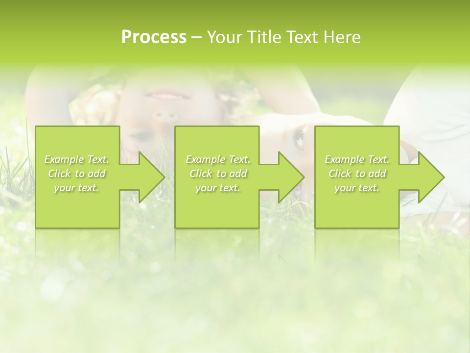 Two Children Laying In The Grass With Their Mouths Open PowerPoint Template