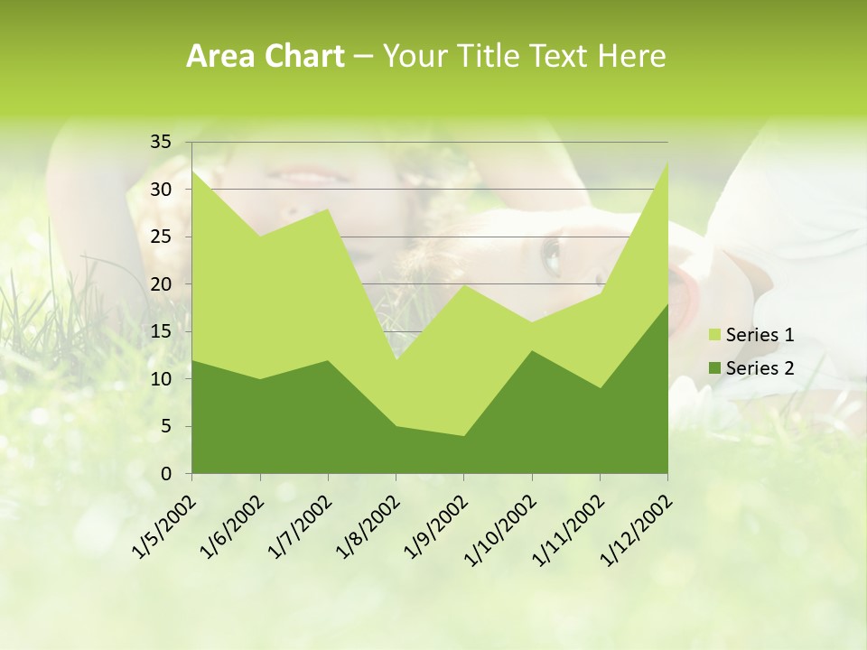 Two Children Laying In The Grass With Their Mouths Open PowerPoint Template