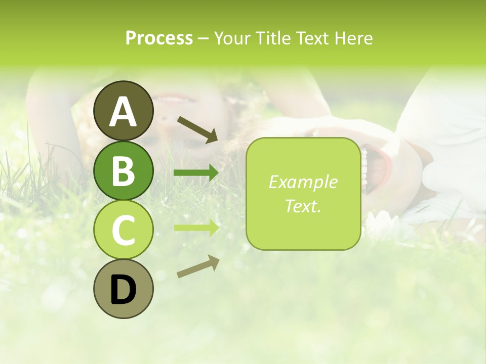 Two Children Laying In The Grass With Their Mouths Open PowerPoint Template