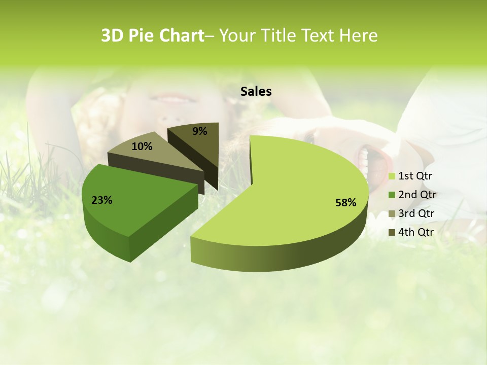 Two Children Laying In The Grass With Their Mouths Open PowerPoint Template