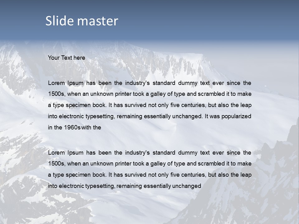 Altitude Mountain Cliff PowerPoint Template