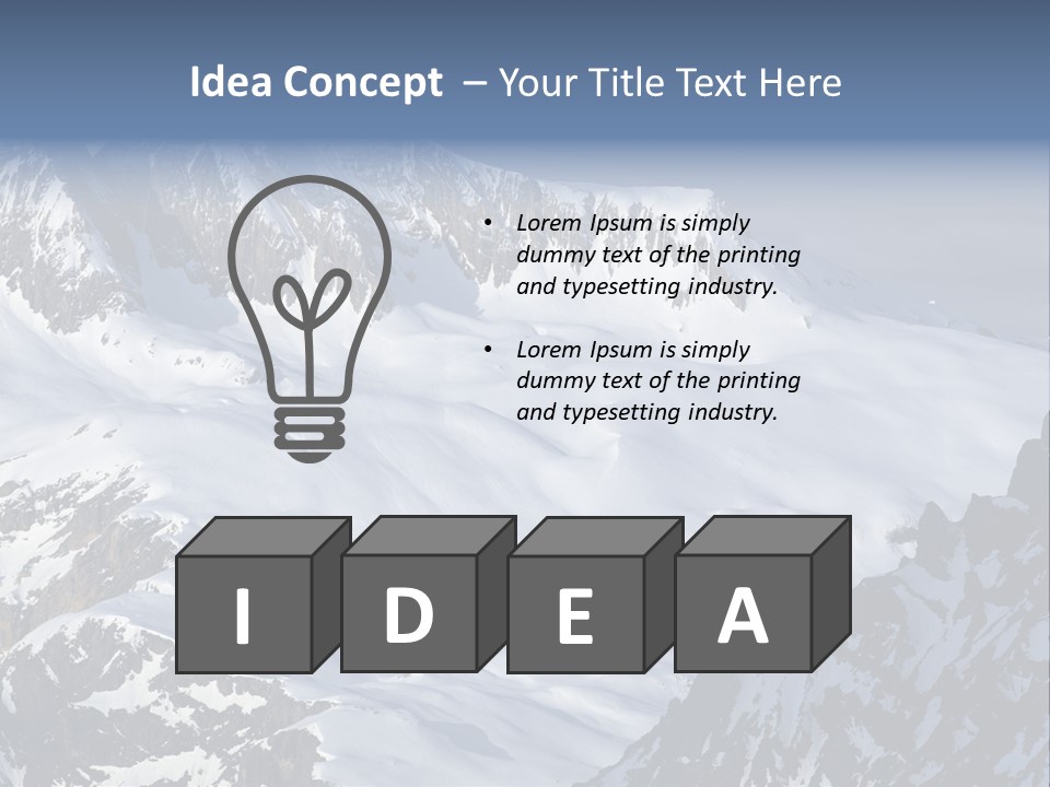 Altitude Mountain Cliff PowerPoint Template