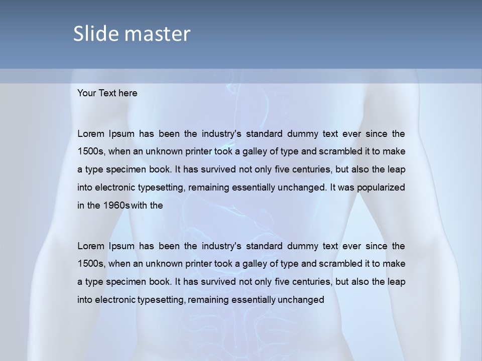 Isolated Pain Organ PowerPoint Template