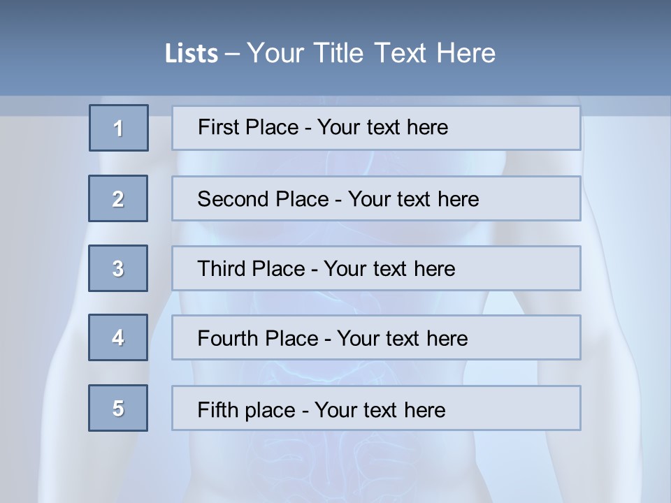 Isolated Pain Organ PowerPoint Template