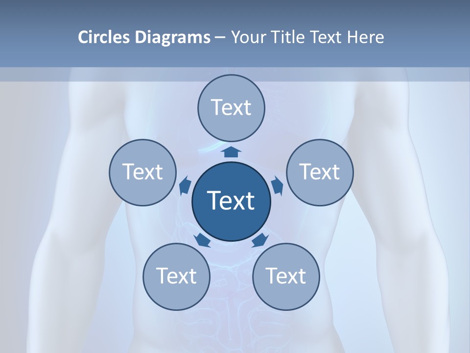 Isolated Pain Organ PowerPoint Template